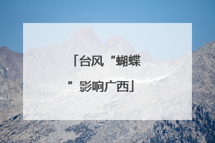 台风“蝴蝶”影响广西
