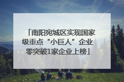 南阳宛城区实现国家级重点“小巨人”企业零突破1家企业上榜