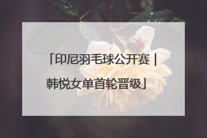 印尼羽毛球公开赛｜韩悦女单首轮晋级