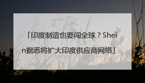 印度制造也要闯全球？Shein据悉将扩大印度供应商网络
