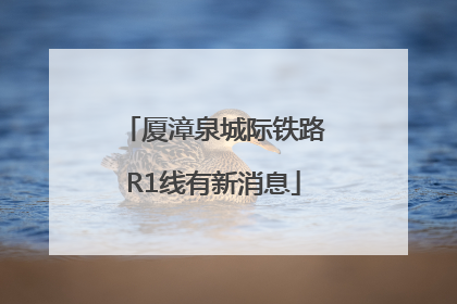 厦漳泉城际铁路R1线有新消息