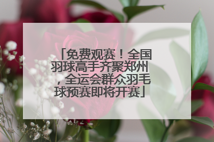 免费观赛！全国羽球高手齐聚郑州，全运会群众羽毛球预赛即将开赛