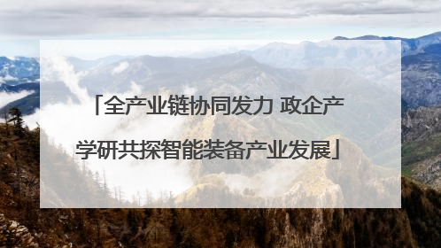 全产业链协同发力 政企产学研共探智能装备产业发展