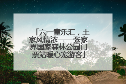 六一童乐汇，土家风情浓——张家界国家森林公园门票站暖心宠游客