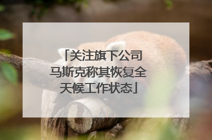 关注旗下公司 马斯克称其恢复全天候工作状态