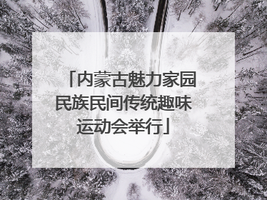 内蒙古魅力家园民族民间传统趣味运动会举行