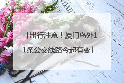 出行注意！厦门岛外11条公交线路今起有变