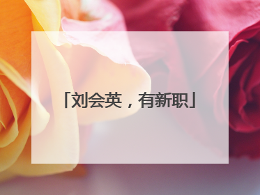 刘会英，有新职