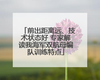 前出距离远、技术状态好 专家解读我海军双航母编队训练特点