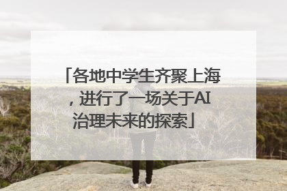 各地中学生齐聚上海，进行了一场关于AI治理未来的探索