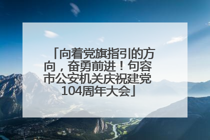 向着党旗指引的方向，奋勇前进！句容市公安机关庆祝建党104周年大会