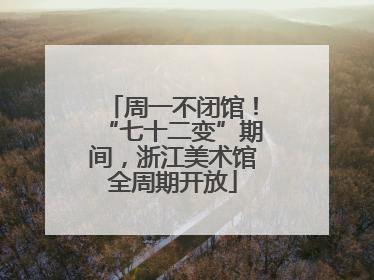 周一不闭馆！“七十二变”期间，浙江美术馆全周期开放
