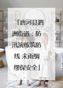 唐河县泗洲街道：防汛演练筑防线 未雨绸缪保安全