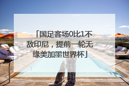 国足客场0比1不敌印尼，提前一轮无缘美加墨世界杯