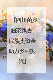 四川苗乡油茶飘香 民族类资金助力乡村振兴