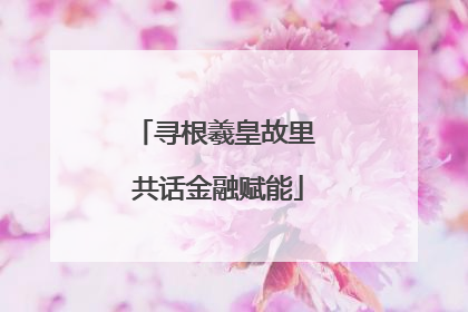寻根羲皇故里 共话金融赋能