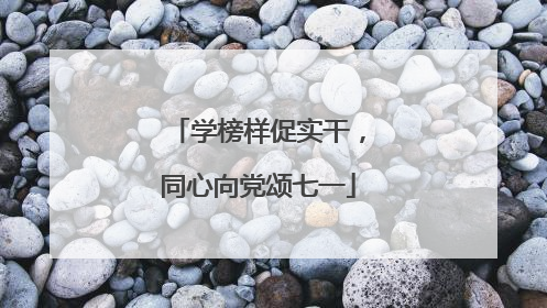 学榜样促实干，同心向党颂七一