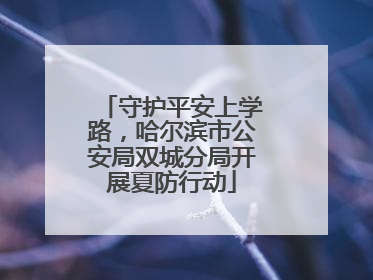 守护平安上学路，哈尔滨市公安局双城分局开展夏防行动