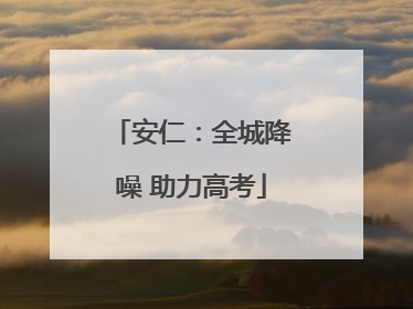 安仁：全城降噪 助力高考