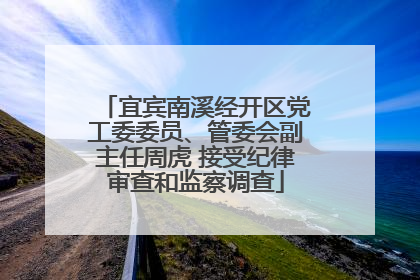 宜宾南溪经开区党工委委员、管委会副主任周虎 接受纪律审查和监察调查