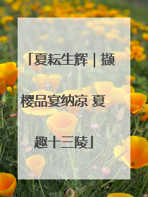 夏耘生辉｜撷樱品宴纳凉 夏趣十三陵