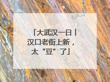 大武汉一日︱汉口老街上新，太“豆”了