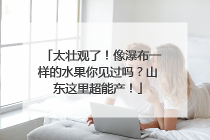 太壮观了！像瀑布一样的水果你见过吗？山东这里超能产！