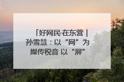 好网民·在东营｜孙雪慧：以“网”为媒传税音 以“屏”为介助发展