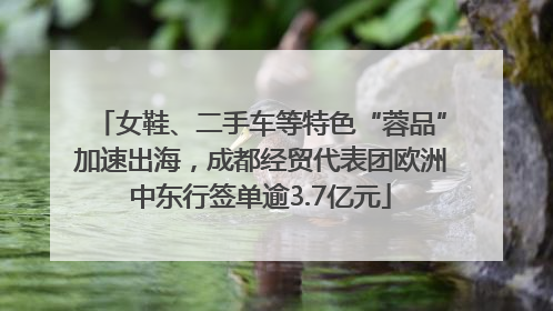 女鞋、二手车等特色“蓉品”加速出海，成都经贸代表团欧洲中东行签单逾3.7亿元