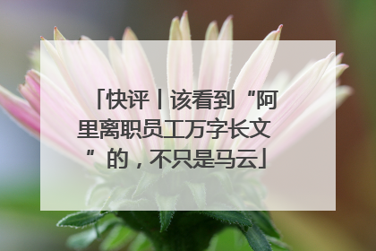 快评丨该看到“阿里离职员工万字长文”的，不只是马云