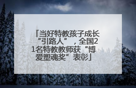 当好特教孩子成长“引路人”，全国21名特教教师获“博爱塑魂奖”表彰