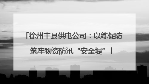 徐州丰县供电公司：以练促防 筑牢物资防汛“安全堤”