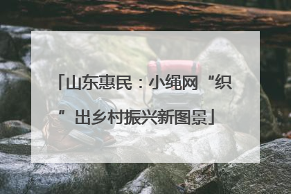 山东惠民：小绳网“织”出乡村振兴新图景
