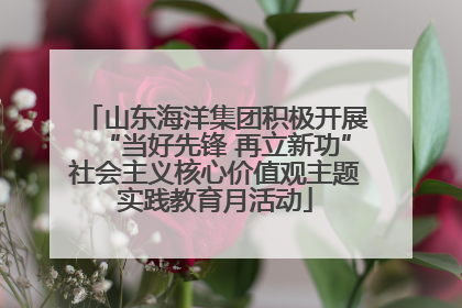 山东海洋集团积极开展“当好先锋 再立新功”社会主义核心价值观主题实践教育月活动