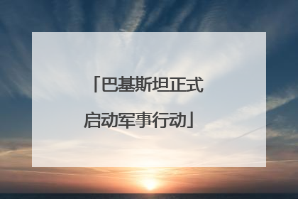 巴基斯坦正式启动军事行动