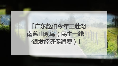 广东赵伯今年三赴湖南蓝山观鸟（民生一线·银发经济促消费）