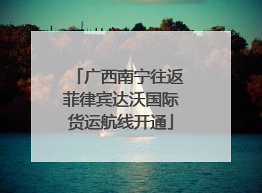 广西南宁往返菲律宾达沃国际货运航线开通