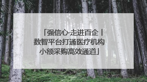 强信心·走进百企丨数智平台打通医疗机构小额采购高效通道