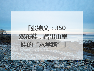 张锦文：350双布鞋，踏出山里娃的“求学路”