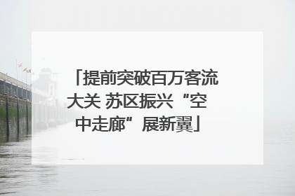 提前突破百万客流大关 苏区振兴“空中走廊”展新翼
