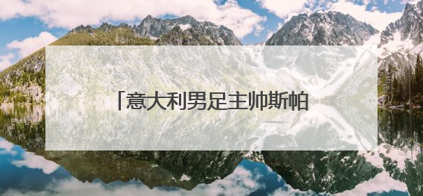 意大利男足主帅斯帕莱蒂“自宣下课”