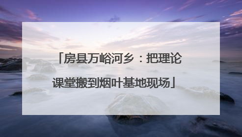 房县万峪河乡：把理论课堂搬到烟叶基地现场