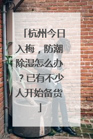 杭州今日入梅，防潮除湿怎么办？已有不少人开始备货