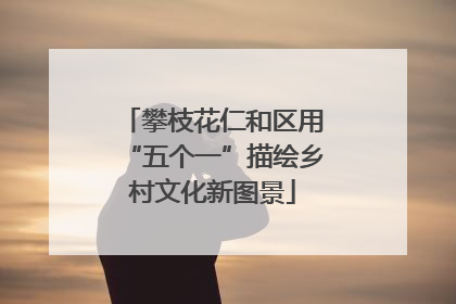 攀枝花仁和区用“五个一”描绘乡村文化新图景
