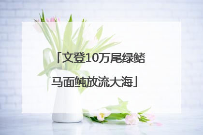 文登10万尾绿鳍马面鲀放流大海