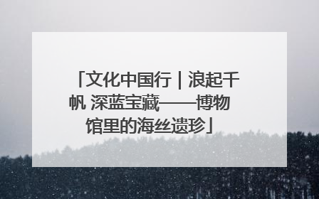 文化中国行｜浪起千帆 深蓝宝藏——博物馆里的海丝遗珍