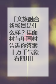 文旅融合新场景是什么样？挂面村与年画村告诉你答案丨万千气象看四川