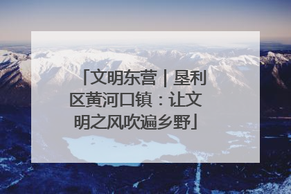 文明东营｜垦利区黄河口镇：让文明之风吹遍乡野