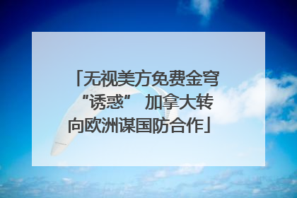 无视美方免费金穹“诱惑” 加拿大转向欧洲谋国防合作