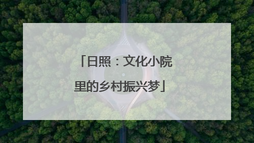 日照：文化小院里的乡村振兴梦